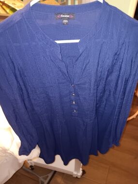 Cocomo Navy Blue Long-Sleeve Tunic Top